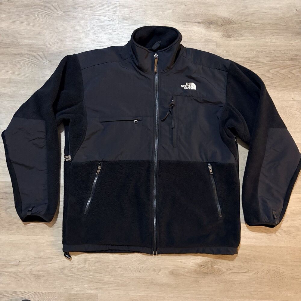 North Face Denali Jacket Black Pile Fleece Vintage 2000’s Coat Mens Size Large